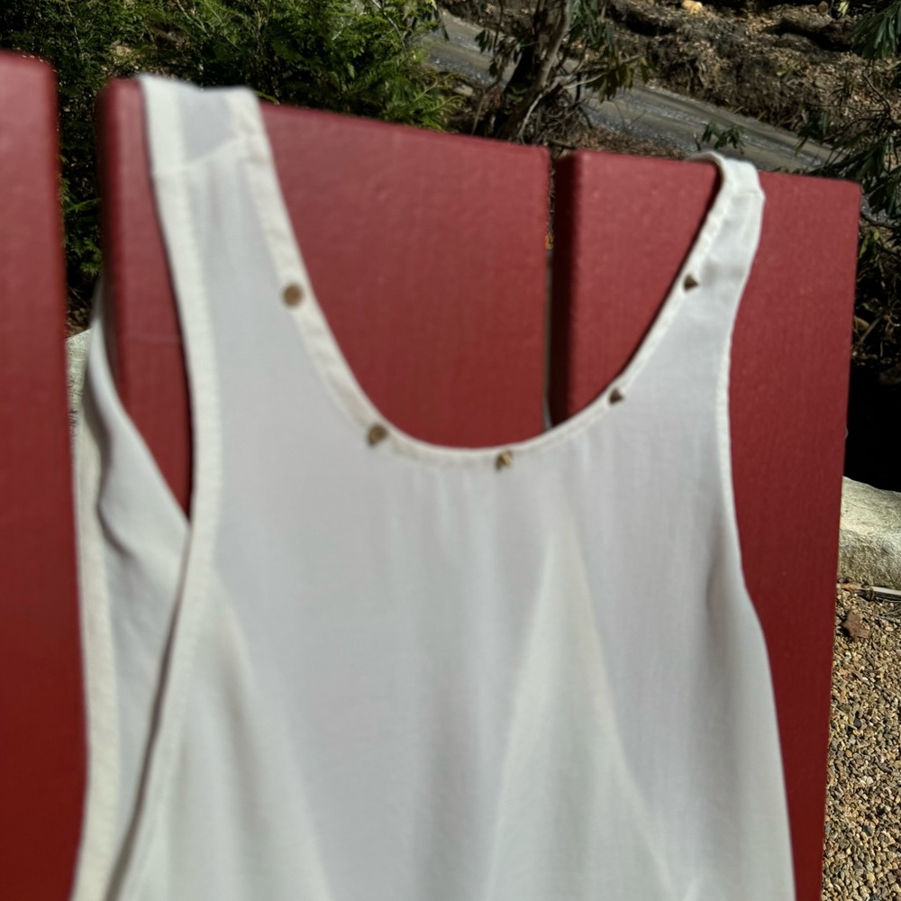 ASTR the‎ Label Studded sheer cream cami, EUC
